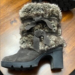 BearPaw Dark Brown Faux Fur Winter Boots
